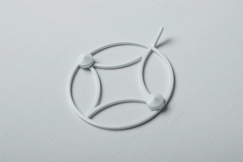 Holo XS POLYHEDRA moderní bílý kovový nástěnný věšák do předsíně 9,5 cm