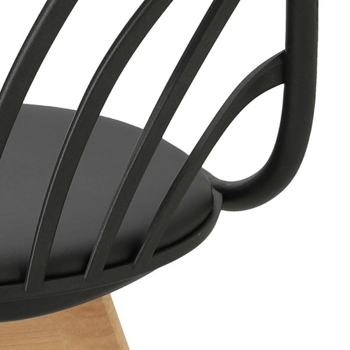 Jídelní židle Sirena Intesi černá s područkami, skandinávský styl, snadné čištění