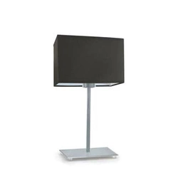 Noční lampička AMALFI moderní s hnědým stínidlem a stříbrnou základnou do ložnice LYSNE