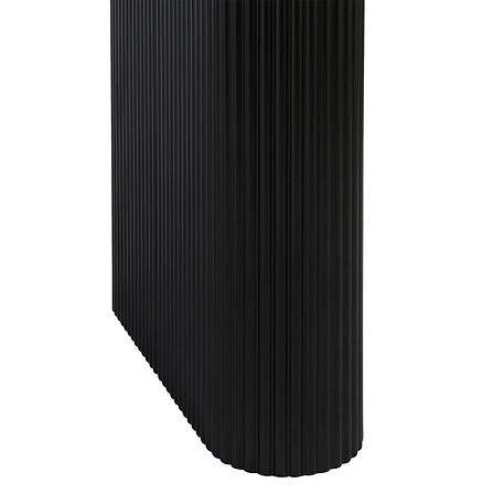 Oválný černý konferenční stolek do obýváku 120x60 cm moderní Atmosphera