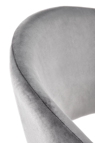 Čalouněná sametová jídelní židle Lucette šedá s područkami moderní