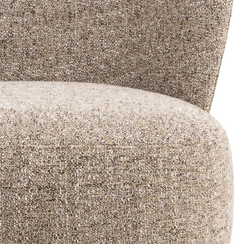 Relaxační křeslo Elmont skandinávské do obýváku plyšové béžové dubové dřevo Actona