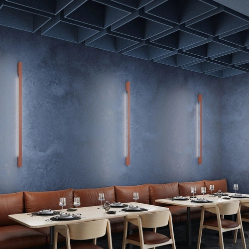 Nástěnné LED svítidlo SAPPO 120 červené moderní do ložnice a obýváku hliník 3000K