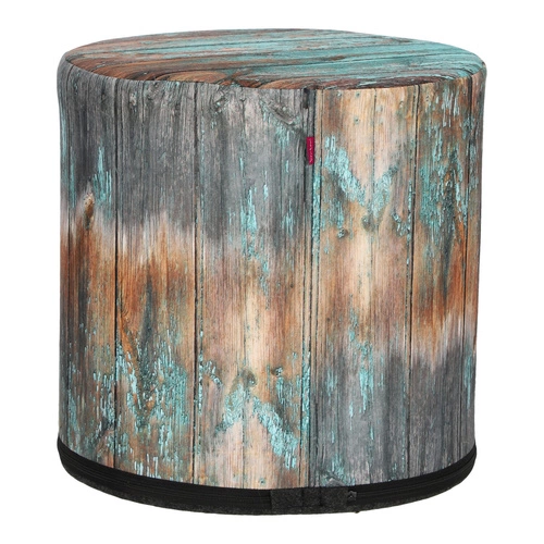 Kulatý taburet Old wood Intesi moderní čalouněný do obýváku nebo ložnice multicolor 40 cm