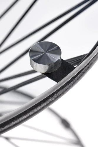 Konferenční stolek Susa kulatý skleněný černý moderní loft do obýváku 50 cm Intesi