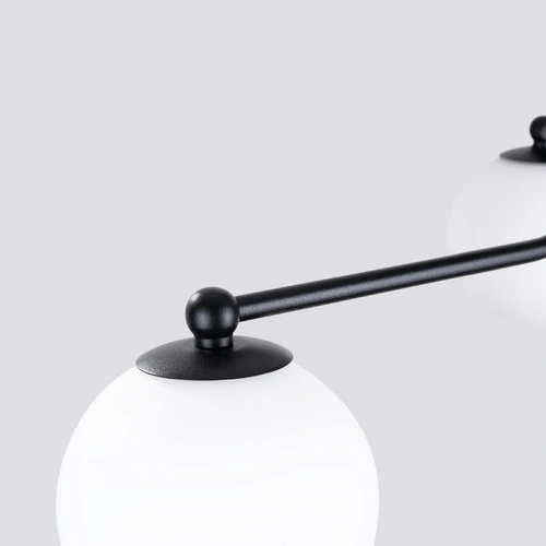 Lustr Astral 5 černý skleněné koule minimalistický do obýváku a jídelny