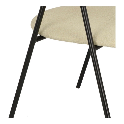 Čalouněná jídelní židle Larisa béžová s područkami v loftovém stylu