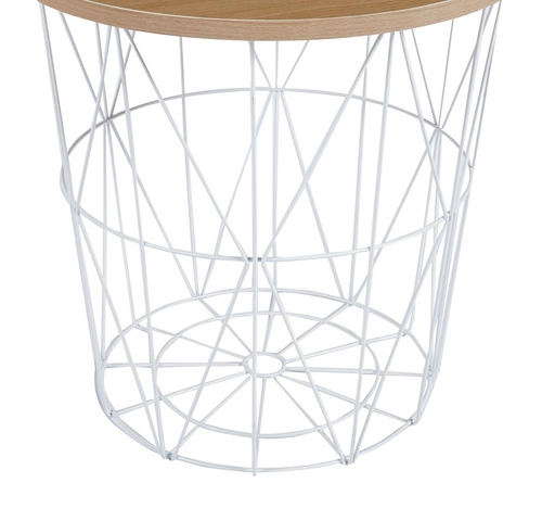 Konferenční stolek Salvatore přírodní/bílý rám