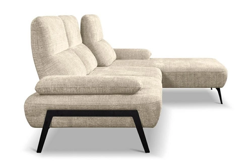 Rohová sedací souprava Rasmus béžová pravá moderní s nastavitelným opěradlem Intesi