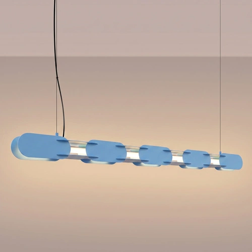 Závěsné LED svítidlo CHAIN 158 modré moderní do jídelny