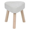 Taburet Thena čalouněný béžový beránek dřevěný do obýváku a ložnice Atmosphera