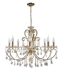 Závěsná lampa Aurora 8*40W E14 francouzské zlato