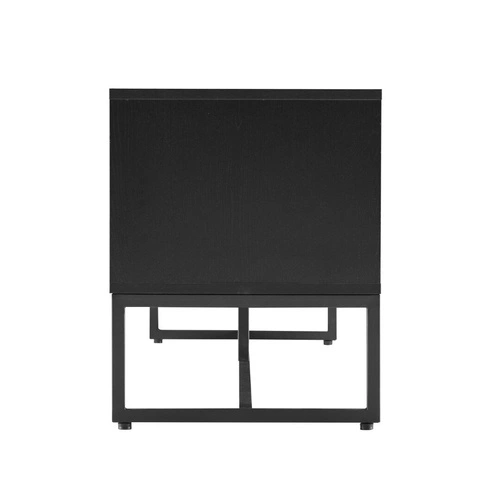 Moderní dřevěná TV skříňka Clar 160 cm volně stojící do obýváku dub černá Intesi