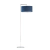 Podlahová lampa BOLIVIA chrom petrolejová