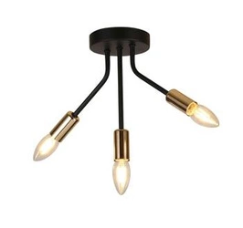 Stropní lampa Tiara 3x40W E14 černá