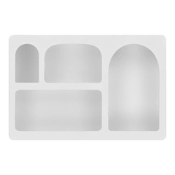 Moderní nástěnná police Bryne bílá 60 cm Intesi do obýváku a ložnice MDF