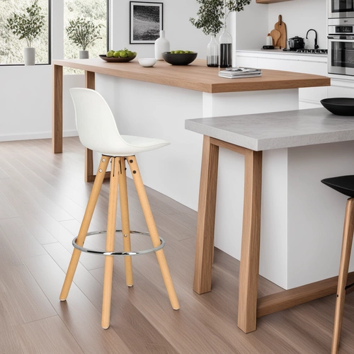 Židle barová Nord white