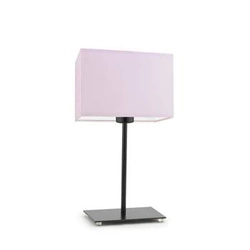Stolní lampa Amalfi stínidlo světle růžové stojan černý