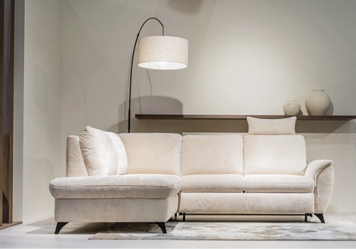 Rohová rozkládací pohovka Nevada šedá levá moderní s úložným prostorem do obýváku Intesi