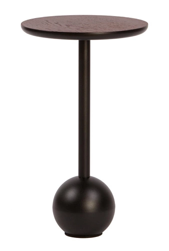 Kulatý konferenční stolek Boll 30 cm americký ořech loftový dřevěný do obýváku NORDIFRA