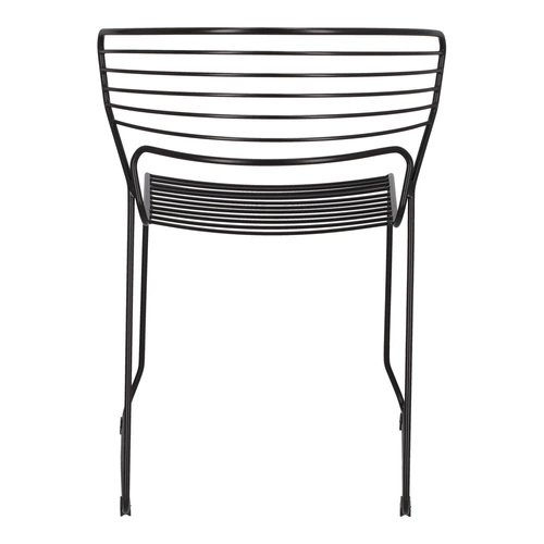 Černá kovová jídelní židle na lyžinách Hilly moderní do kuchyně