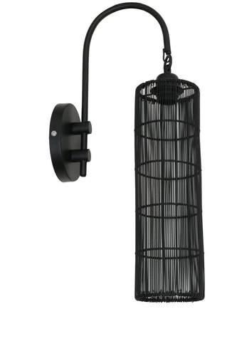 Nástěnná lampa Sytha matná černá