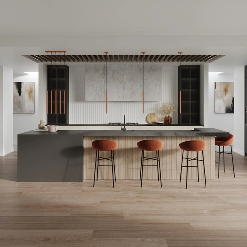 Moderní závěsné svítidlo Pastelo 5P červené do obýváku a jídelny, výškově nastavitelné 104 cm