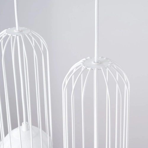 BRINA 3L moderní bílý závěsný lustr do obýváku a jídelny trojitý SOLLUX