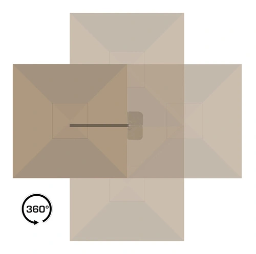 Zahradní slunečník Baza pískový House Nordic hliníkový skládací 295 cm