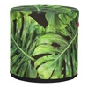 Zahradní kulatý puf Black Monstera Intesi voděodolný moderní na balkon a terasu 40 cm