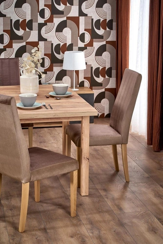 Jídelní rozkládací stůl Tiago 90-125x90 cm moderní přírodní dub skandinávský