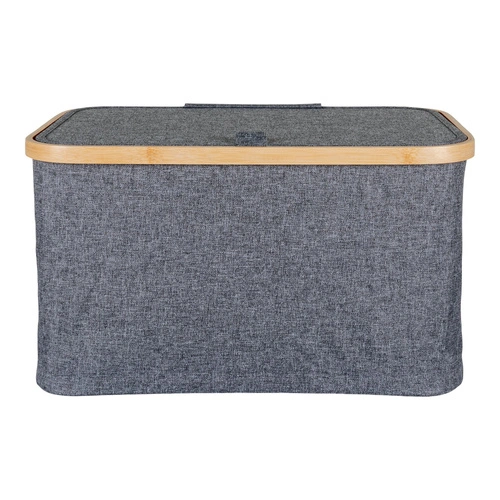 Koš Noto velký šedý bambusový úložný koš obdélníkový