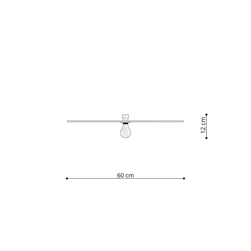 Nástěnné svítidlo SIRKEL 60 černé loftové kovové do obýváku a jídelny Thoro
