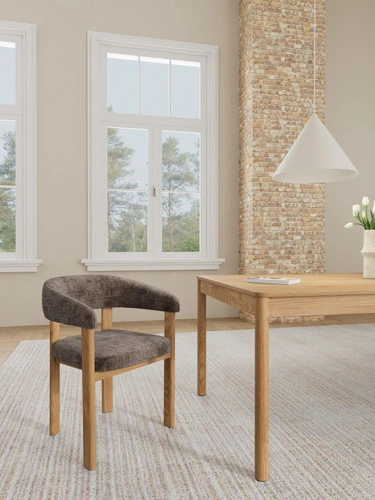 Jídelní židle Myles s područkami, hnědá dubová Actona