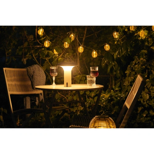 Zahradní lampa Ramsey House Nordic moderní béžová LED venkovní IP44 USB