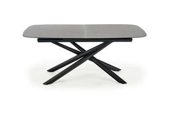 Rozkládací jídelní stůl Paello moderní skleněný tmavě šedý 180-240x95 cm Intesi