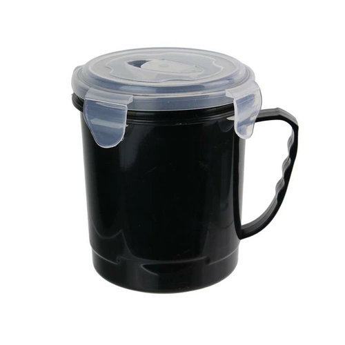 Hrnek na polévku 630ml Intesi černý lunchbox do práce a školy vhodný do mikrovlnky a myčky