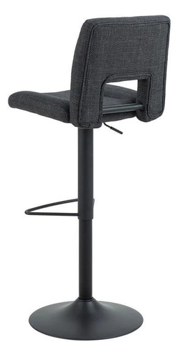 Barová židle Sylvia moderní čalouněná s opěrkou otočná výškově nastavitelná tmavě šedá do kuchyně Actona