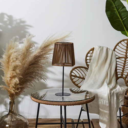 Solární stolní lampa Merrill béžová