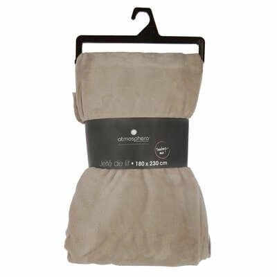 Flísová deka Atmosphera béžová 180x230 cm hřejivá měkká na pohovku do obýváku