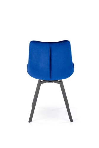 Otočná židle Veroniq modrá čalouněná sametem do jídelny kuchyně obýváku moderní