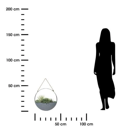 Kovový nástěnný květináč Atmosphera rustikální dekorace do obýváku se sukulenty 44 cm