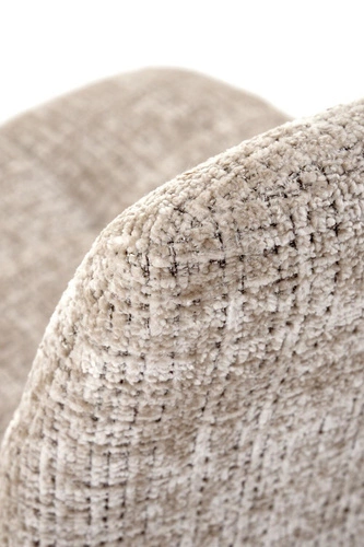 Čalouněná jídelní židle Pilew béžová moderní s opěrkou na černých nohách Intesi