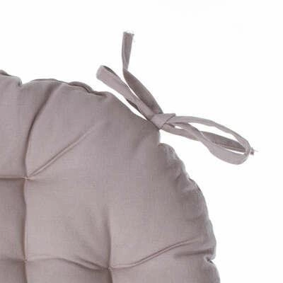 Bavlněný kulatý sedák na židli 38 cm béžový Atmosphera do jídelny