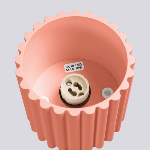 Stropní svítidlo AURA 1 růžové minimalistické kulaté do obýváku a kuchyně hliník