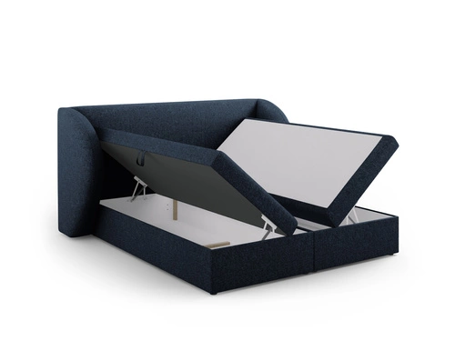 Čalouněná postel Miley modrá 180x200 s úložným prostorem moderní glamour do ložnice