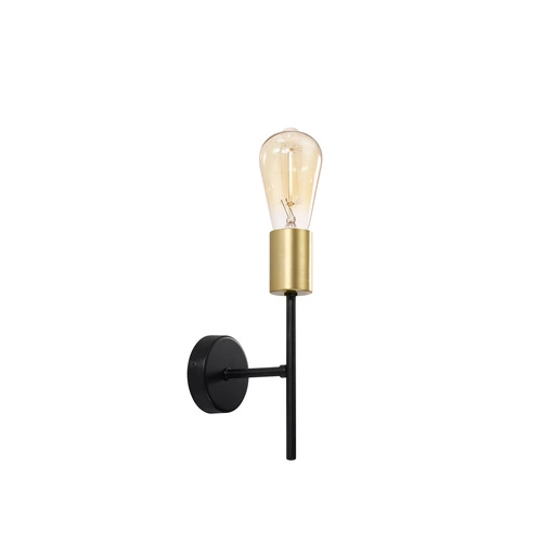 Nástěnné svítidlo Crespilo černé zlaté moderní kovové LED do ložnice a obýváku