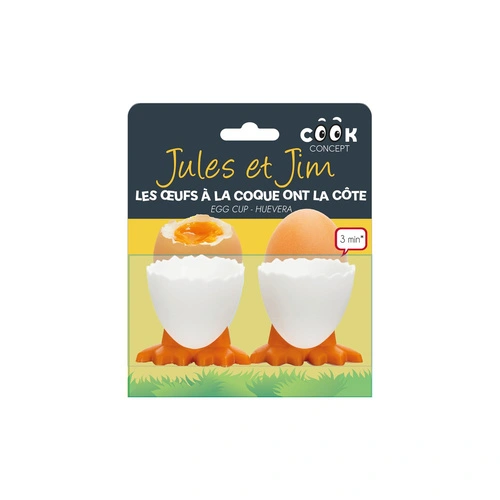 Intesi sada 2 dekorativních bílých stojánků na vajíčka na měkko