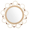 Kulaté ratanové zrcadlo Campagne boho do dětského pokoje Atmosphera 38 cm