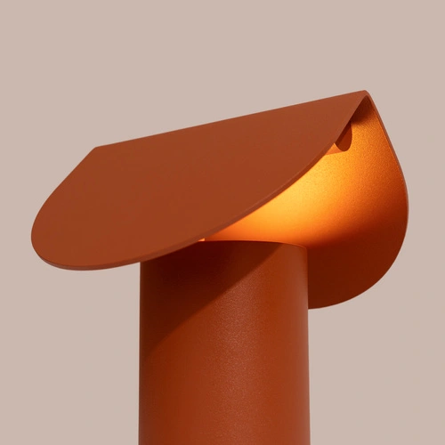 LED stolní lampa BISCUIT moderní terakotová do pracovny